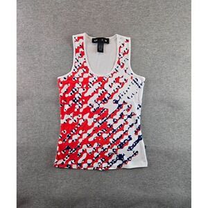 Vintage Illig Tank Top Womens OS (Fits M) Avante‎ Garde Splatter Geometric Y2K